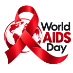 Welt AIDS Tag mit roter Schleife